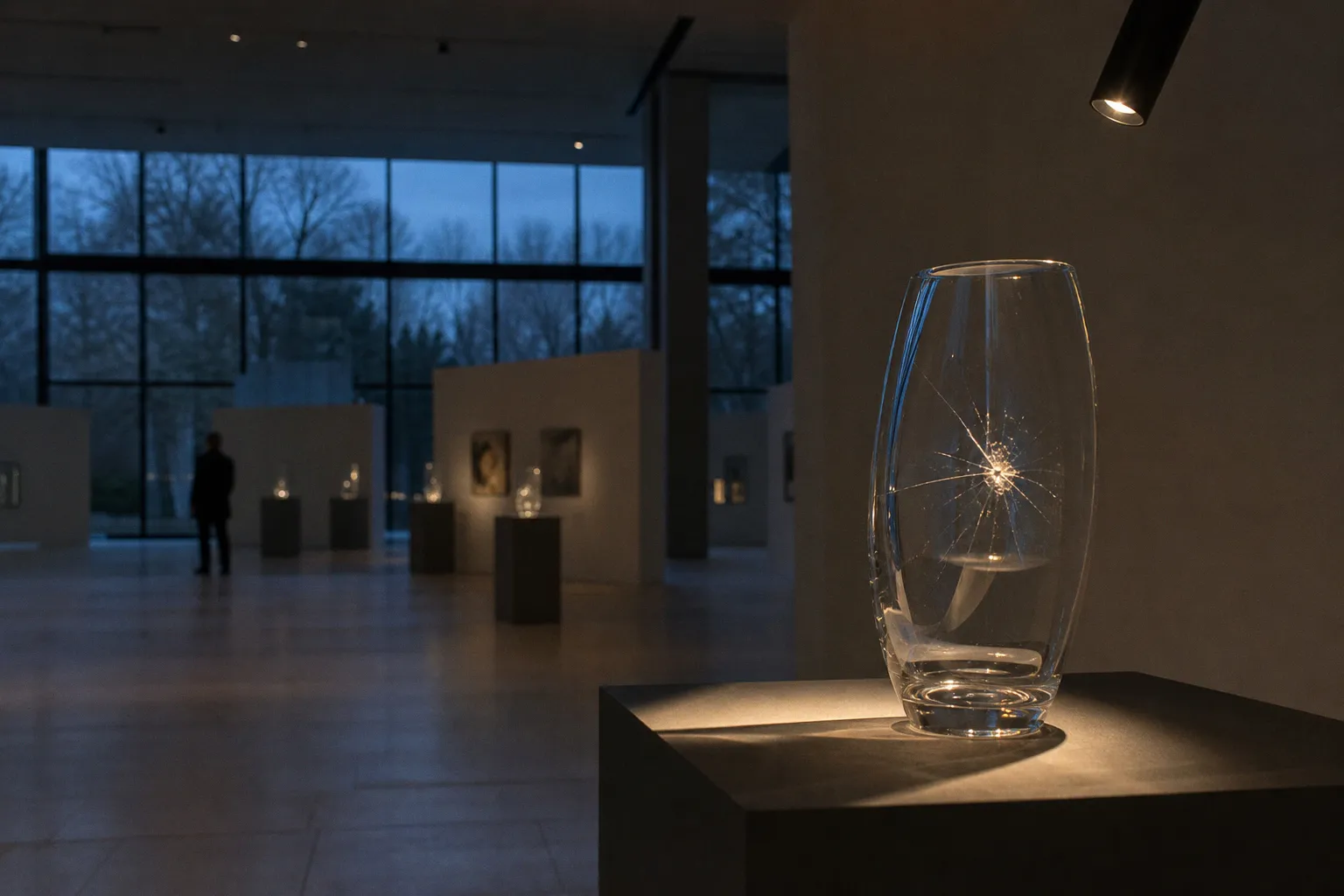 Glaskunst-Beleuchtung: Warum direktes Licht Werken schadet