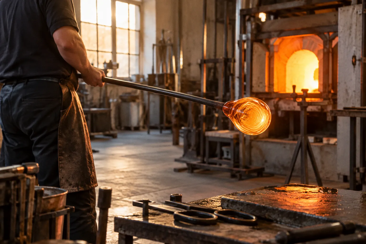 Heißglasgestaltung: Wie Glas im flüssigen Zustand Form annimmt