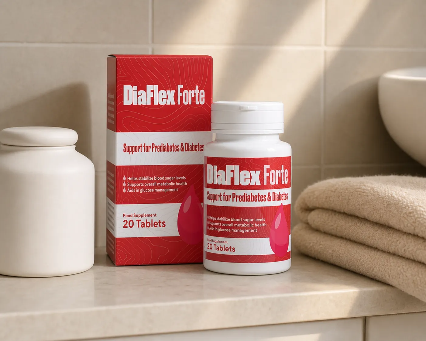 DiaFlex Forte — Verpackung im Alltag