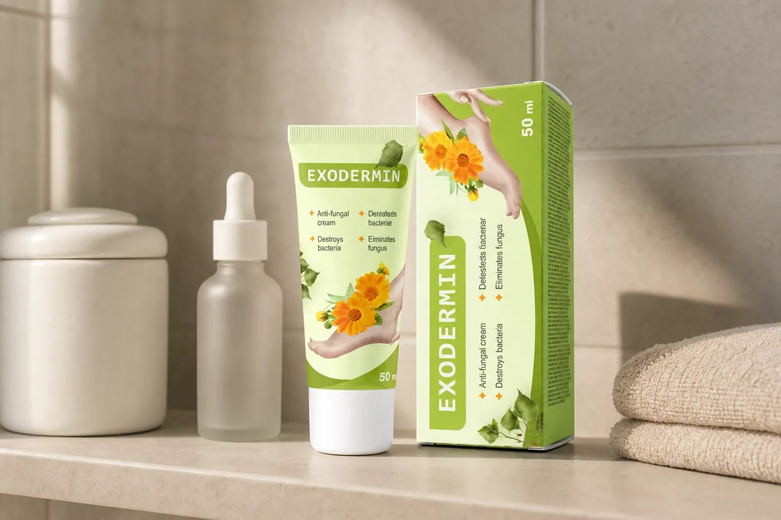 Exodermin — Verpackung im Alltag