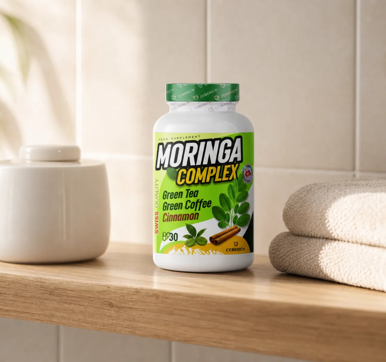 Moringa Complex — Verpackung im Alltag