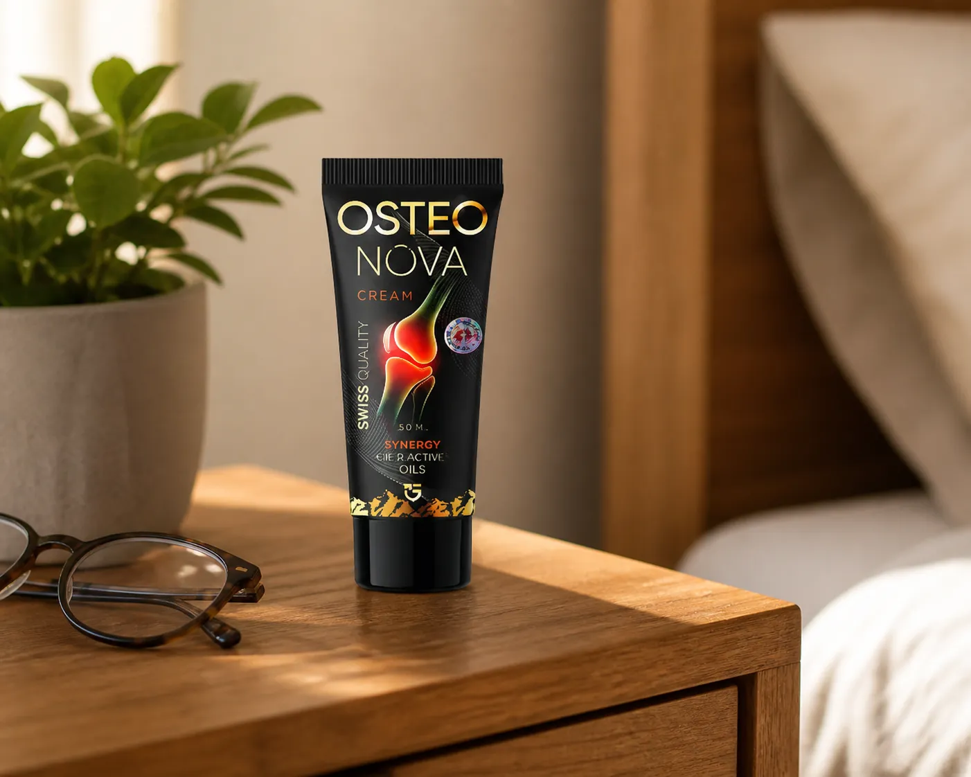 OsteoNova cream — Verpackung im Alltag