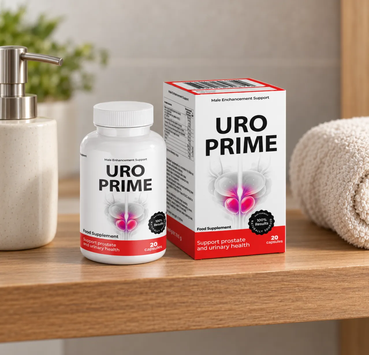 UroPrime — Verpackung im Alltag
