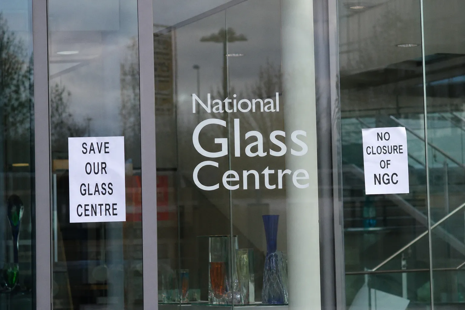 Protest gegen die Schließung des National Glass Centre in Sunderland